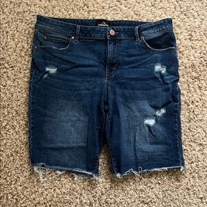 🔥4/$10 Jordache Deep Blue Distressed Denim Shorts